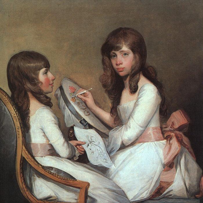 Gilbert Charles Stuart Miss Dick and her cousin Miss Forster Sweden oil painting art